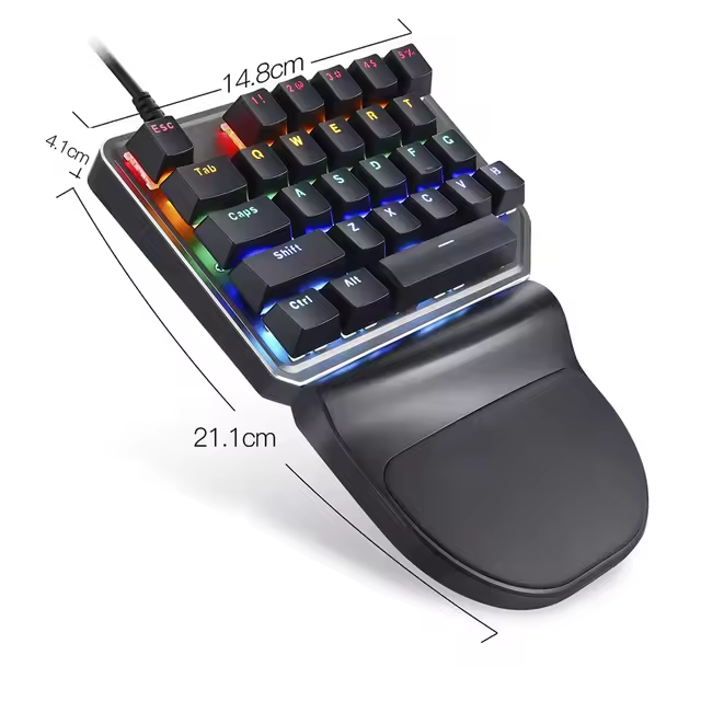 Teclado Mecânico Gamer Motospeed K27 – 27 Teclas, LED Backlight, Interruptor Vermelho e Design Ergonômico